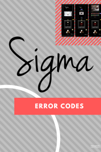 Westomatic Vending Services Sigma Error Codes